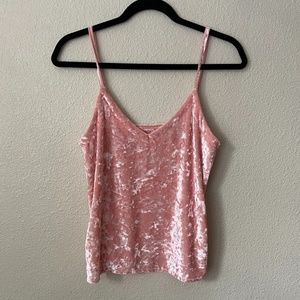 Pink Velvet Tank Top